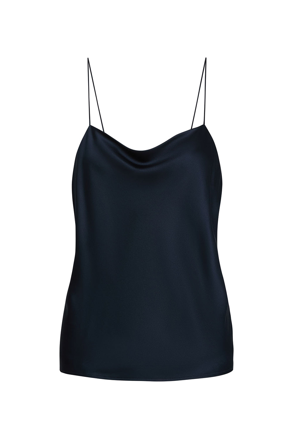 Sari Top in Crepe Back Silk Satin Blueberry