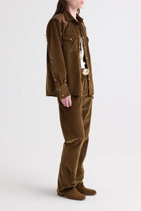 Cowboy Take Me Away Shirt with Combo in Torkel Corduroy Pinecone Bison