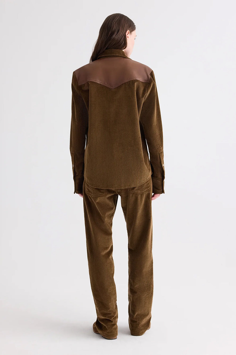 Cowboy Take Me Away Shirt with Combo in Torkel Corduroy Pinecone Bison