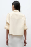 Next Ex Cotton Shirt in Ivory Yellow