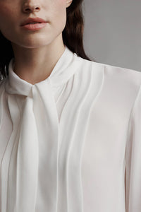 Bergman Top in Silk Georgette Ivory