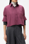 Next Ex Shirt in Super Compact Cotton Crushed Violets