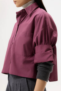 Next Ex Shirt in Super Compact Cotton Crushed Violets