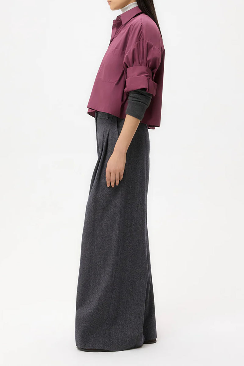 Next Ex Shirt in Super Compact Cotton Crushed Violets