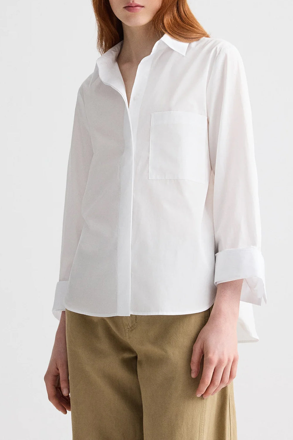 Boyfriend Shirt in Superfine Cotton White