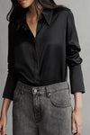 Object of Affection Top with Sleeve Detail in Black