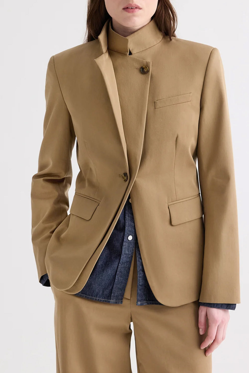 The Double Take Blazer in Trench Chino Twill British Khaki