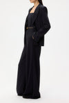 Boy Blazer in Drapey Wool Crepe Midnight
