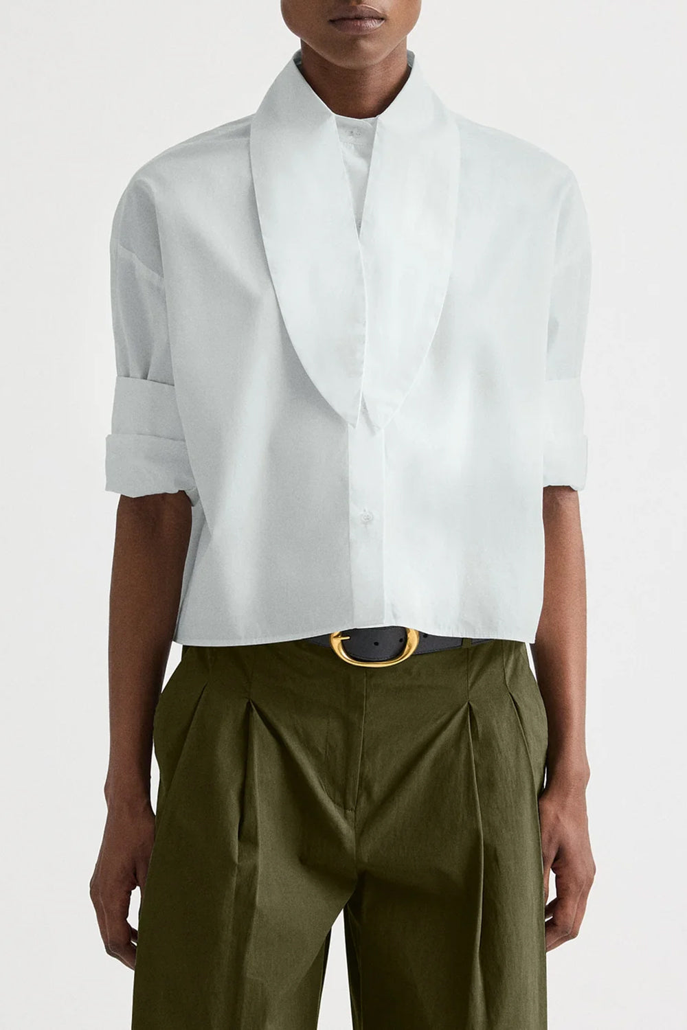 Tie One On Shirt in Vintage Washed Poplin Blue Flower