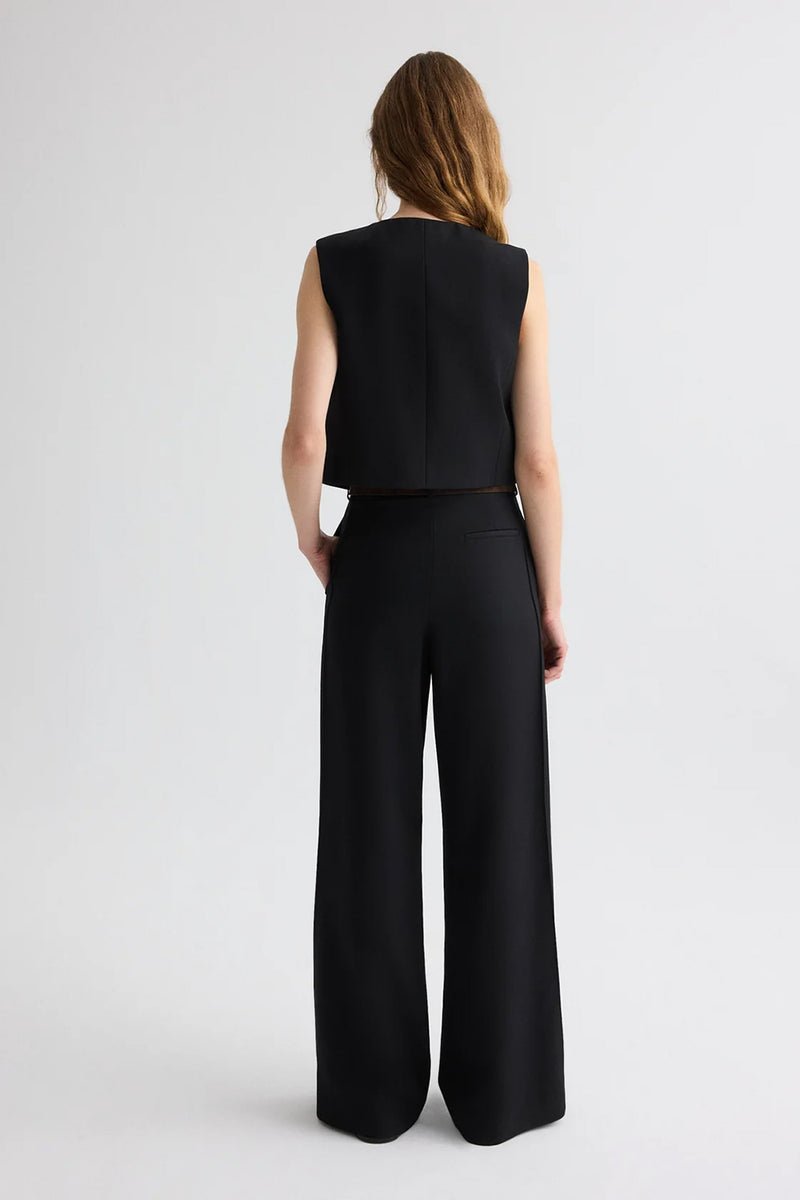 Bond St. Pant in Compact Tux Suiting in Black