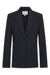 Boy Blazer in Drapey Wool Crepe Midnight