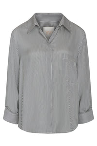 Boyfriend Shirt in White Grey