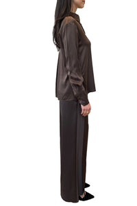 Joey Shirt in Silk Charmeuse in Delicioso