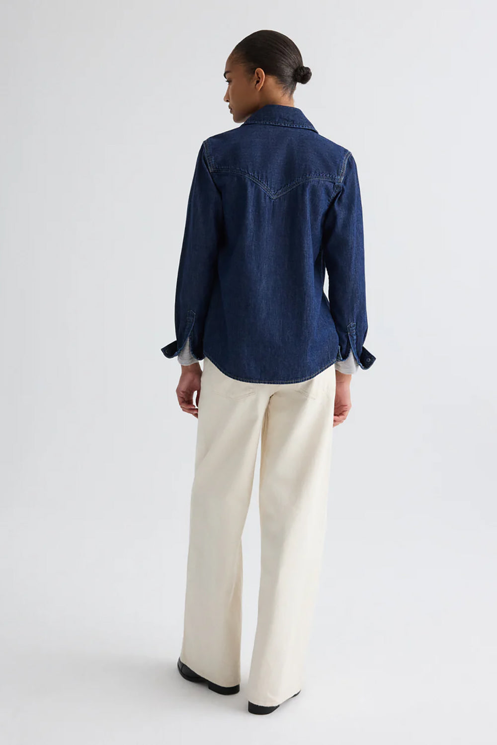 Cowboy Take Me Away Shirt in Denim Shirting Dark Stone