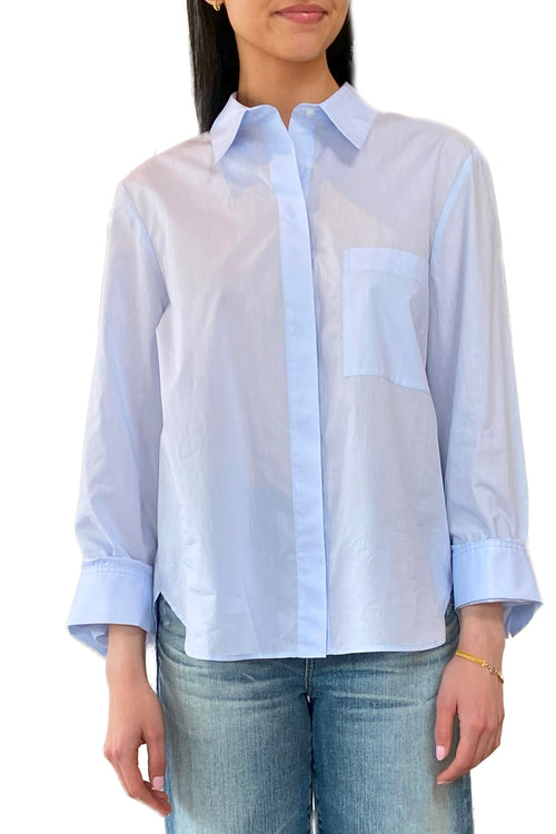 New Morning After Shirt in Superfine Cotton Baby Blue