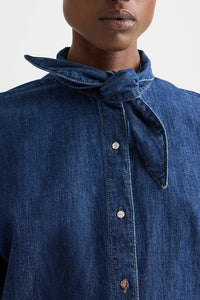 Tie One On Shirt in Denim Shirting Dark Stone