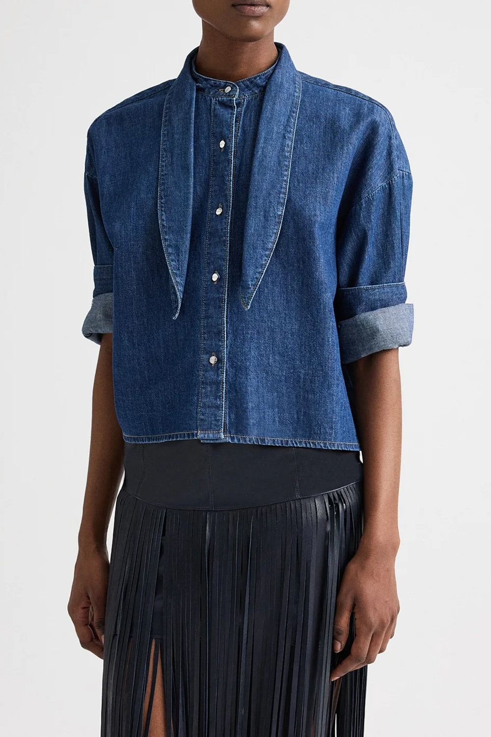 Tie One On Shirt in Denim Shirting Dark Stone