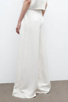 Drew Pant in Coated Viscose Linen in Bone