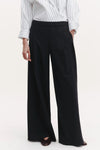 Eva Pant with Tux Pleat in Ultrafine Stretch Suiting Midnight