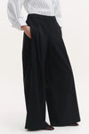 Eva Pant with Tux Pleat in Ultrafine Stretch Suiting Midnight