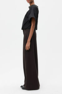 Forever & Always Reversible Shirt w/ Crystal Collar in Black