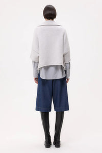 In The Morning Sweater in Cashmere Light Heather Grey