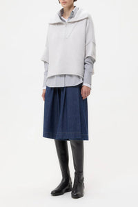 In The Morning Sweater in Cashmere Light Heather Grey
