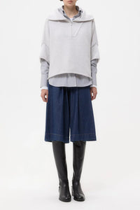 In The Morning Sweater in Cashmere Light Heather Grey
