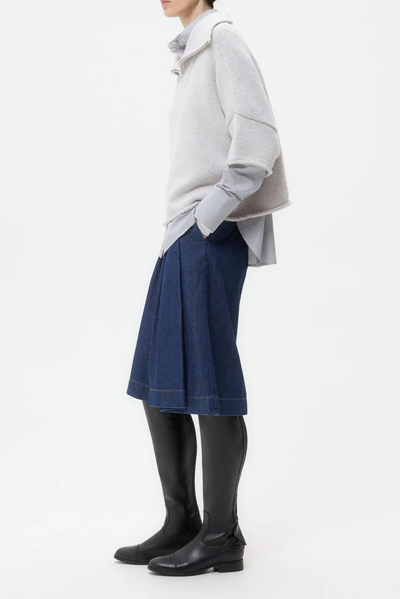 In The Morning Sweater in Cashmere Light Heather Grey