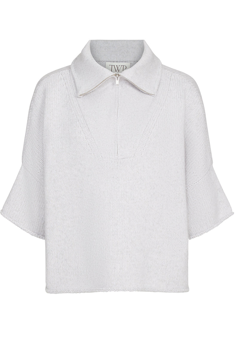 In The Morning Sweater in Cashmere Light Heather Grey