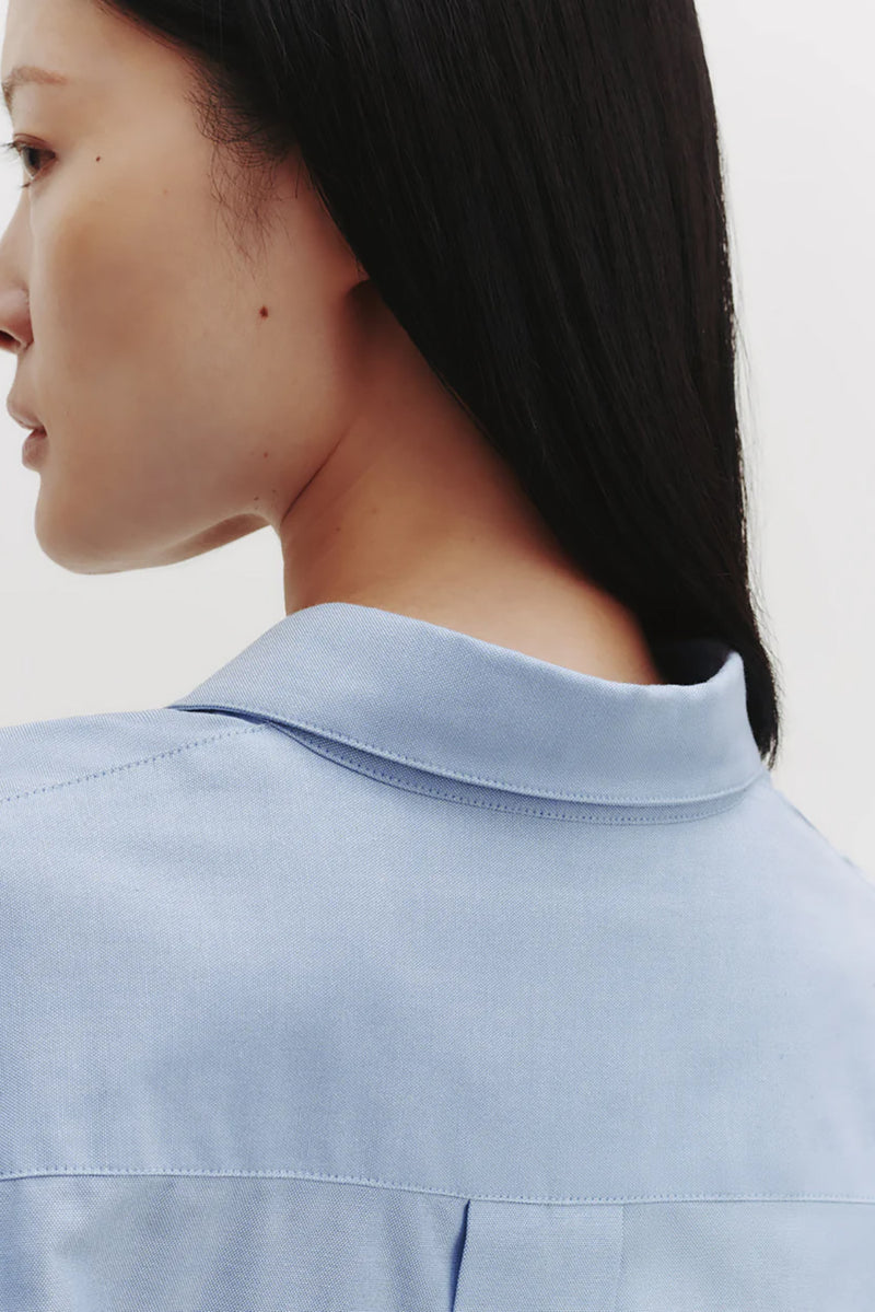 J.D. Shirt in Oxford Cotton Shirting Blue