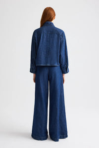 Dillon Jean in Cotton Linen Denim Dark Stone