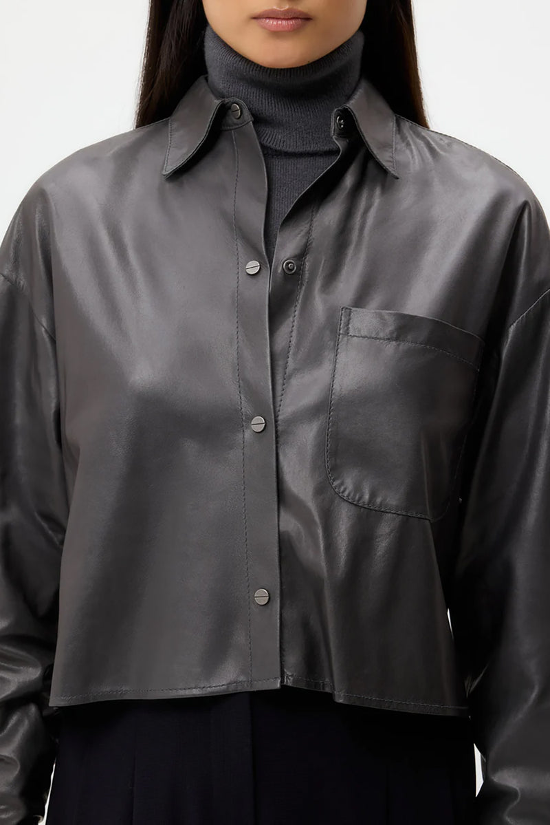 Little Big Joe Shirt in Paper Leather Urban Chic