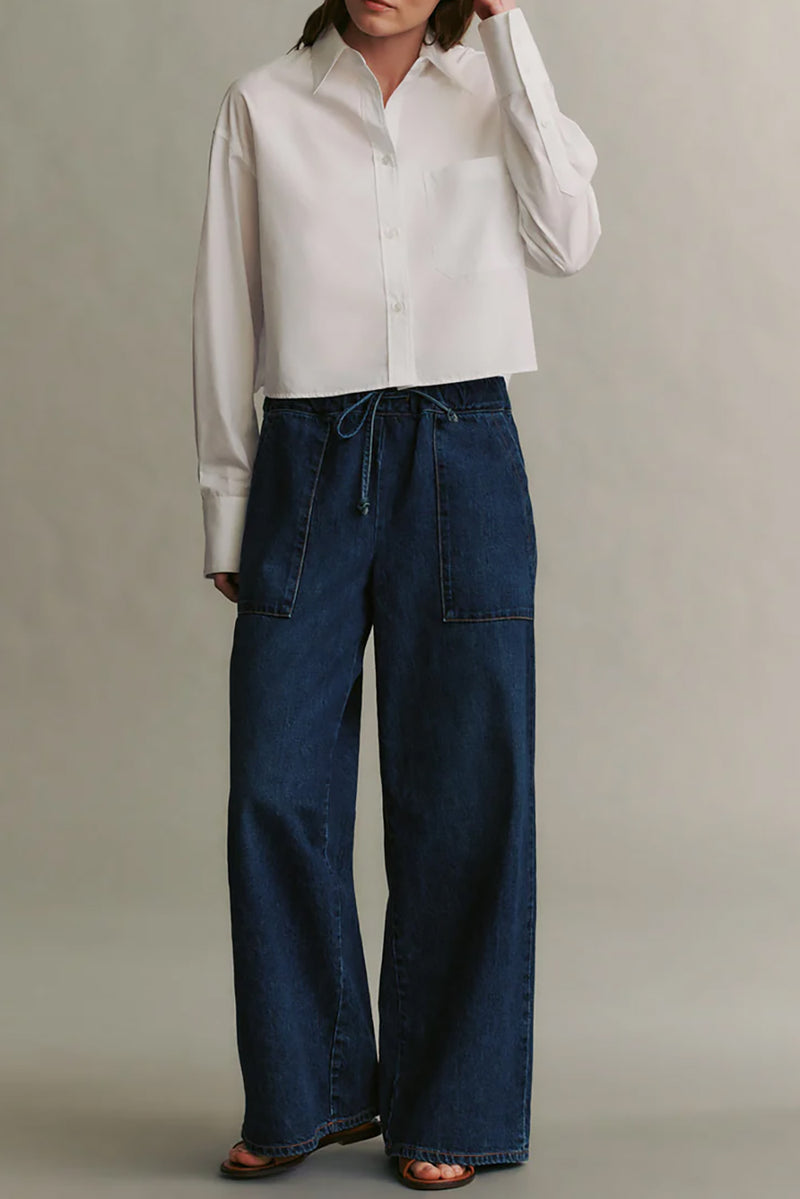 Little Big Joe Shirt in Cotton Shirting White