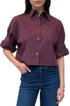 Next Ex Shirt in Superfine Cotton Mauve Wine