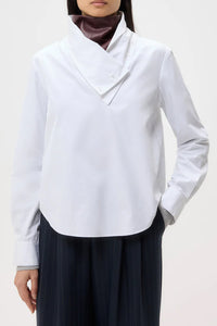 My Maria Top in Super Compact Poplin White