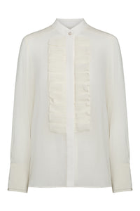 Beloved Top in Sheer Crinkled Shirting Ivory