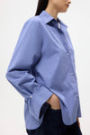 Next Morning Shirt in Cotton White & Navy