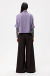 Next Ex Cotton Shirt in Black Plum
