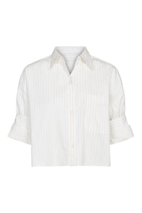 Next Ex Shirt in Superfine Cotton White Multi