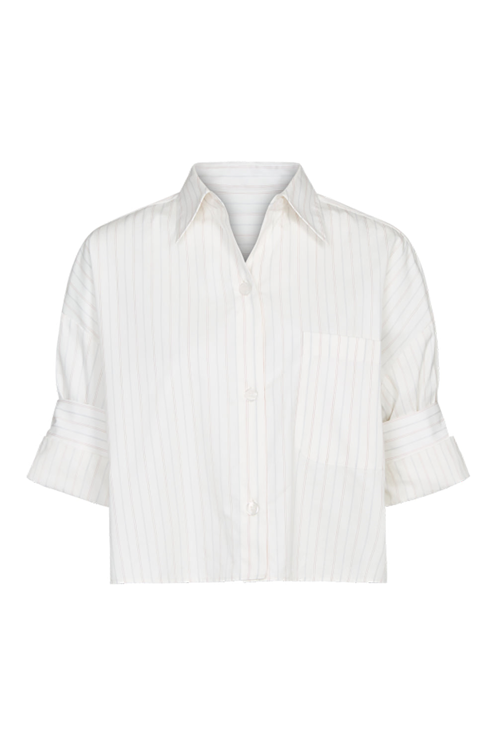 Next Ex Shirt in Superfine Cotton White Multi