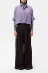 Next Ex Cotton Shirt in Black Plum