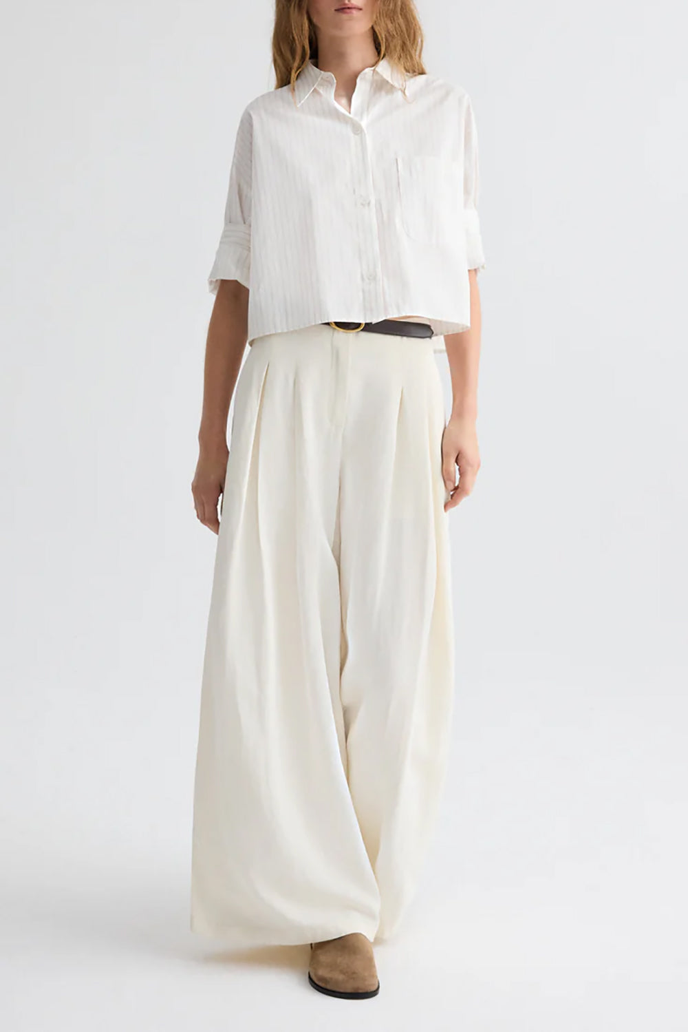 Next Ex Shirt in Superfine Cotton White Multi