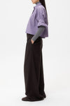 Next Ex Cotton Shirt in Black Plum