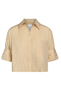 Next Ex Cotton Shirt in Ivory Yellow