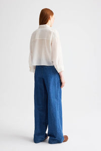Next Ex Shirt with Ruffle in Ivory