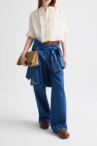 Next Ex Shirt with Ruffle in Ivory