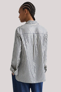 Next Morning Shirt in Cotton Sequin Indigo White