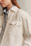 Cropped OG Shirt in Japanese Denim White