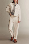 Cropped OG Shirt in Japanese Denim White